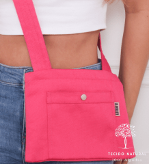 Clatch bag Pink (com botão de pressão)